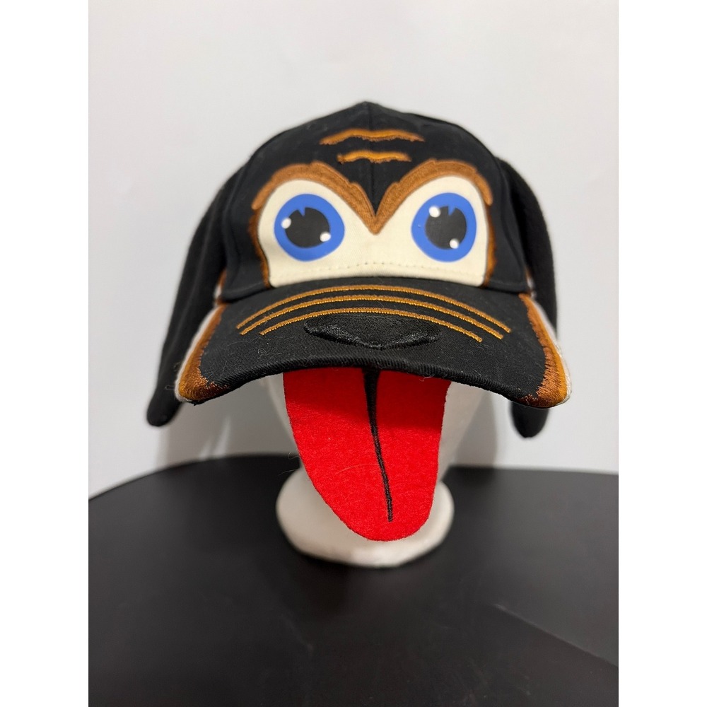 Monster Jam Mutt Rottweiler Hat Youth Black Adjustable 3D Ears Tongue Truck Cap